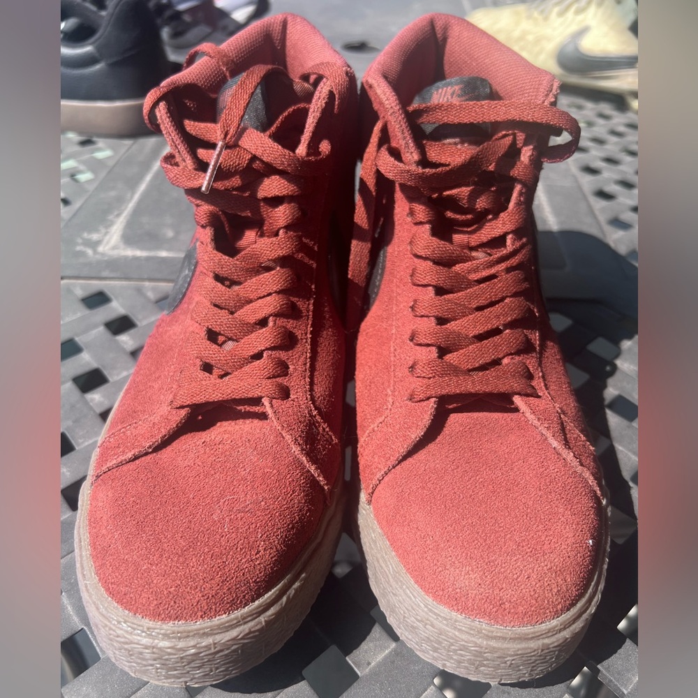 Red men’s Nike Blazers. Worn once. Size 9.5.